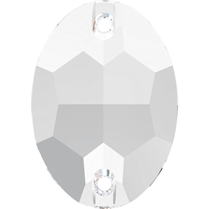 Strassaufnähstein Oval Crystal