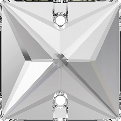 Strassaufnähstein Quadrat Crystal