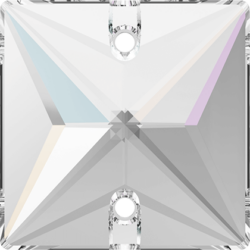 Strassaufnähstein Quadrat Crystal AB